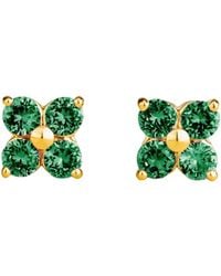 Juvetti - Petale Earrings Set With Emerald - Lyst