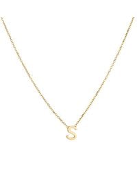 Posh Totty Designs - Petite Gold Initial Necklace - Lyst