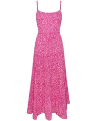 Fresha London - Astrid Dress Pink Daisy - Lyst