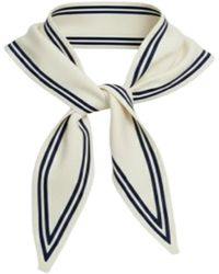 Saachi - Solid Triangle Ivory Scarf - Lyst