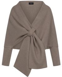 Marianna Déri - Cape Jacket Taupe - Lyst