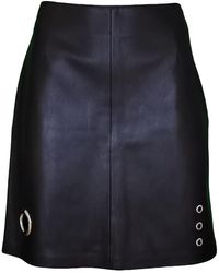 Lalipop Design - Vegan Leather Mini Skirt With Eyelets - Lyst