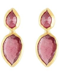 Opium Jewels - Marquise Double Drop Studs - Lyst