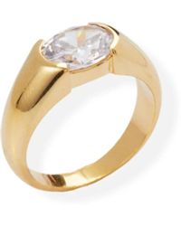 Argento Vivo - The Oval Cz Dome Ring - Lyst