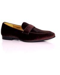 DAVID WEJ - Alfred Velvet Loafers – Plum - Lyst