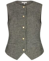 Lily and Lionel - Pandora Tailored Herringbone Print Waistcoat - Lyst