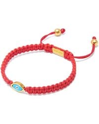 Nialaya - String Bracelet With Gold Evil Eye - Lyst