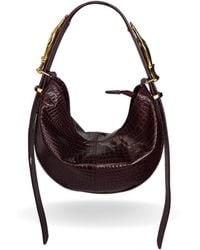 Indigolush - Hobo Adjustable Hand Shaped Leather Bag Mini Cherry Two Hands Lizard - Lyst