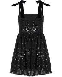 Nocturne - Sequined Flowy Mini Dress - Lyst