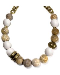 Rachel Nathan - Neutrals Sponge & Fossil Coral Necklace - Lyst