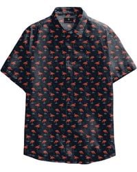 Vustra - Flamingo Print Short-Sleeve Button-Down Shirt - Lyst