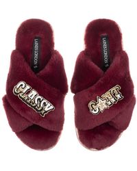 Laines London - Classic Laines Slippers With Classy Cunt Brooches - Lyst