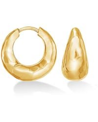 Dower & Hall - Chunky Tapered Nomad Huggie Hoops - Lyst
