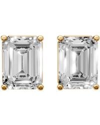 Aya Fine Jewelry - 3.76 Ct Emerald Cut Lab Diamond Stud Earrings - Lyst