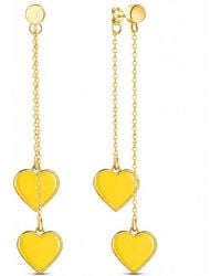 Rejected Hearts Club - Single Hearted Girl Double Sided Heart Charm Earrings - Lyst