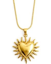 Maison De Gala - Sun Heart Pendant Necklace - Lyst