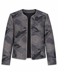 Stovaria - Midnight Pure Silk Lightweight Statement Jacket - Lyst