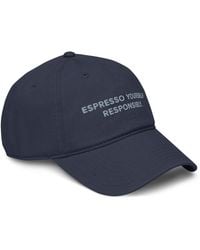 Anchor and Crew - Gustatory Espresso Yourself Responsibly. Cotton Embroidered Cap - Lyst