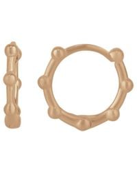 Spero London - Seven Bead Sterling Hoop Earrings - Lyst