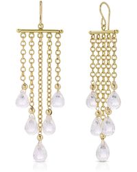 Heather Hawkins Jewelry - Neutrals Three Tier Chandelier Gemstone Earrings - Lyst