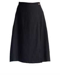 REISTOR - Overlap Midi Skirt - Lyst