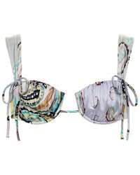 Montce - St. Barths Floral Petal Wide Straps Bikini Top - Lyst