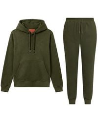 Maison Tangerine - Khaki Premium Cotton Sweatshirt & Joggers Tracksuit Set For - Lyst