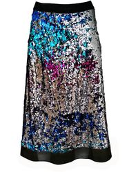 Lalipop Design - Double-sided Sequin-embellished A-line Midi Skirt - Lyst