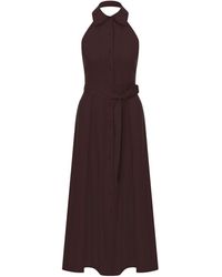 NAZLI CEREN - Carrie Linen Midi Dress - Lyst