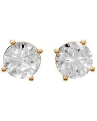 Aya Fine Jewelry - Brilliant Round Solitaire Lab Diamond Stud Earrings For - Lyst