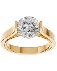 Aya Fine Jewelry - Round Brilliant Lab Grown Diamond Solitaire Engagement Ring - Lyst