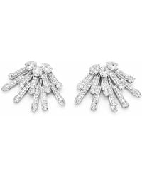 Maison De Gala - Tone Crystal Fan Stud Earrings - Lyst