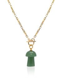 VALERIE CHIC - Mushroom Aventurine Necklace Vintage Style 18K - Lyst