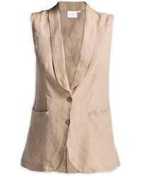 REISTOR - Neutrals Sleeveless Hemp Jacket - Lyst