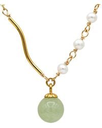 seree - Isla Jade & Freshwater Pearl Necklace - Lyst