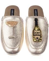 Laines London - Classic Mules With Dom Darling Brooches - Lyst