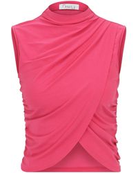 Maan Istanbul - Turtleneck Fuchsia Crop Top - Lyst