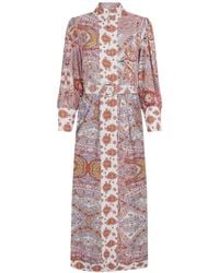 Raishma - Maya Pink Long Sleeve Maxi Dress - Lyst