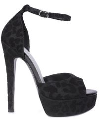 Rag & Co - Brigitte Leopard Print Peep Toe Stiletto Sandal - Lyst