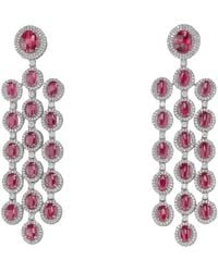 Meraki by Rashmi Bajaj - Julitte Hot Cubic Zirconia Chandelier Earrings - Lyst