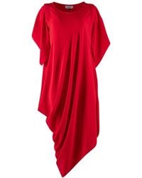 Monessa Joan - Draped Dress With Detachable Sleeves - Lyst