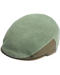 Dasmarca Hats - Dasmarca Brody Sage Cotton Summer Flat Cap With Bright Coloured Under Peak - Lyst