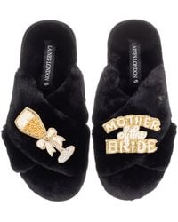 Laines London - Classic Laines Slippers With Mother Of The Bride Brooches - Lyst