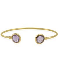 Vintouch Italy - Brio Amethyst Gold Vermeil Cuff Bracelet - Lyst