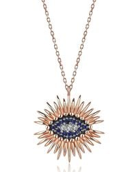 Reis Jewellery - Rose The Eye Sapphire Diamond Necklace - Lyst