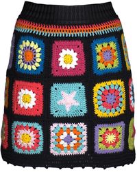 Lalipop Design - Handmade Crochet Patched Mini Skirt - Lyst