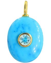 KAMARIA - Howlite Gemstone Pendant With Topaz - Lyst