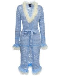 Andreeva - Baby Rose Handmade Knit Dress-Cardigan - Lyst