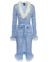 Andreeva - Baby Rose Handmade Knit Dress-cardigan - Lyst