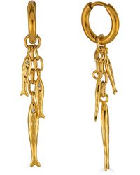 Loni Paul Jewelry - Fish Charm Huggie Earrings - Lyst